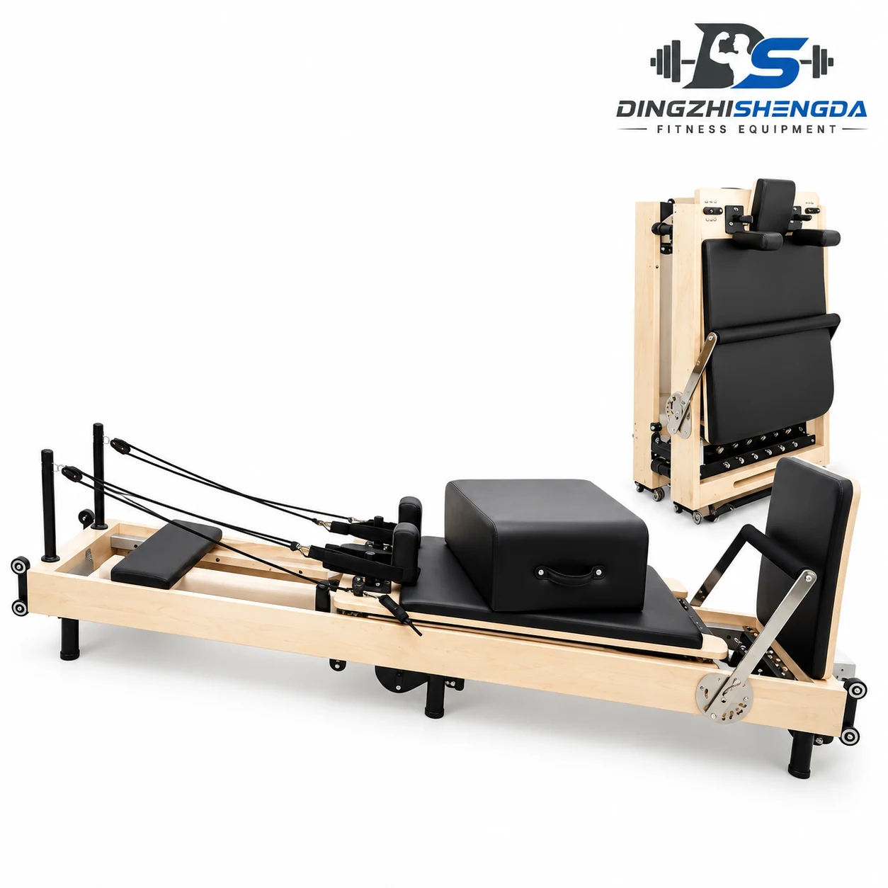 Oak Wood Foldable Pilates Reformer