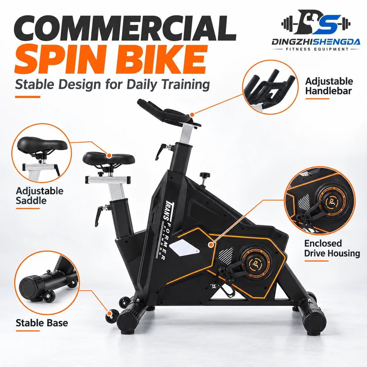 Commercial Spinning Bike ZF7500 — view 2