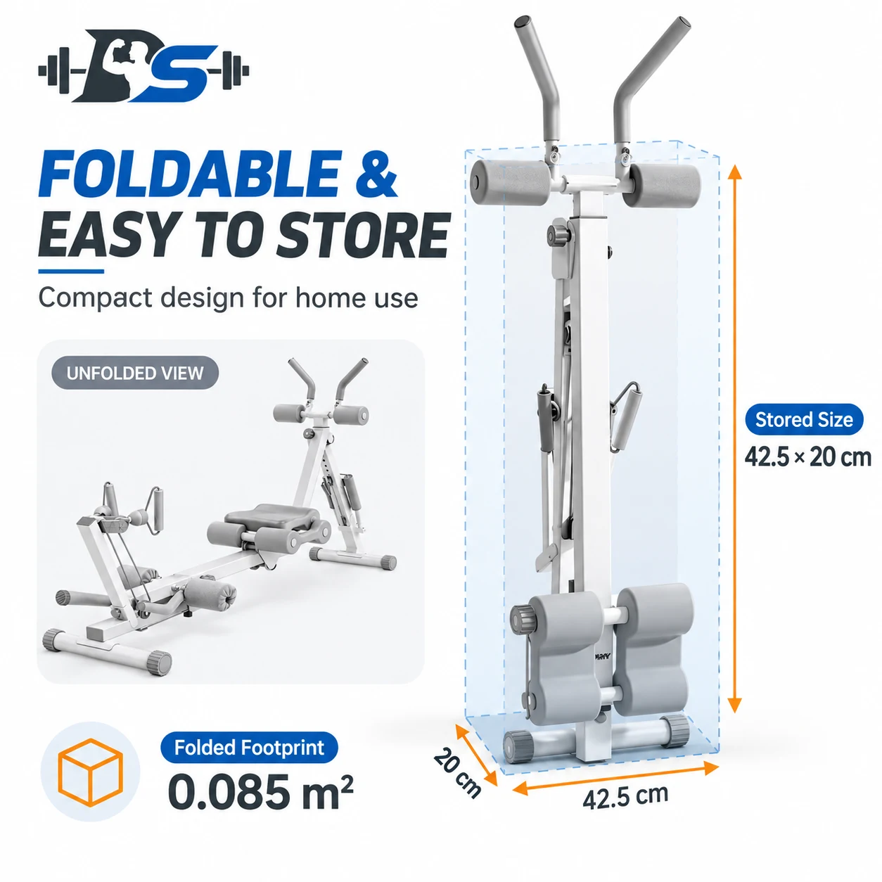 Foldable Abdominal & Rowing Trainer 011 — view 2