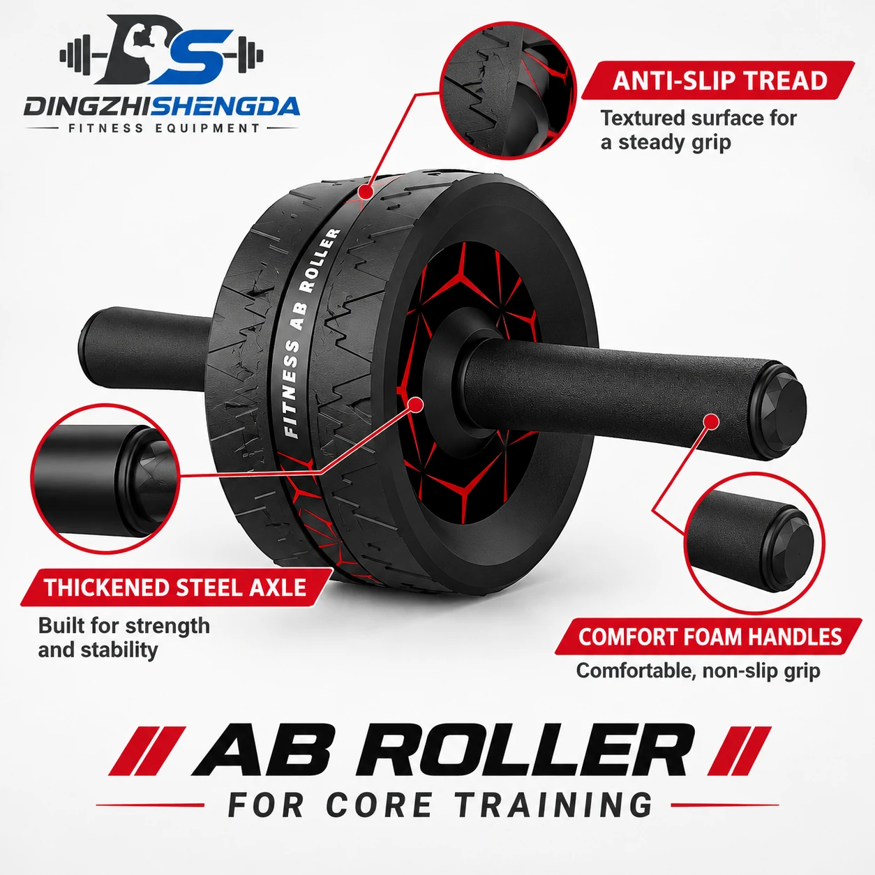 Wide-Wheel Ab Roller
