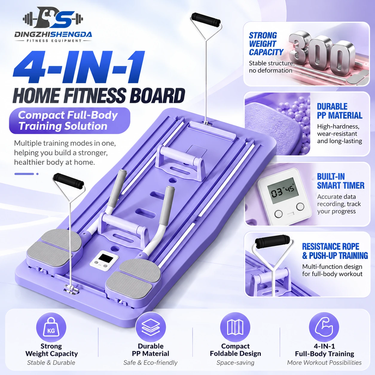 4-in-1 Foldable Pilates Reformer