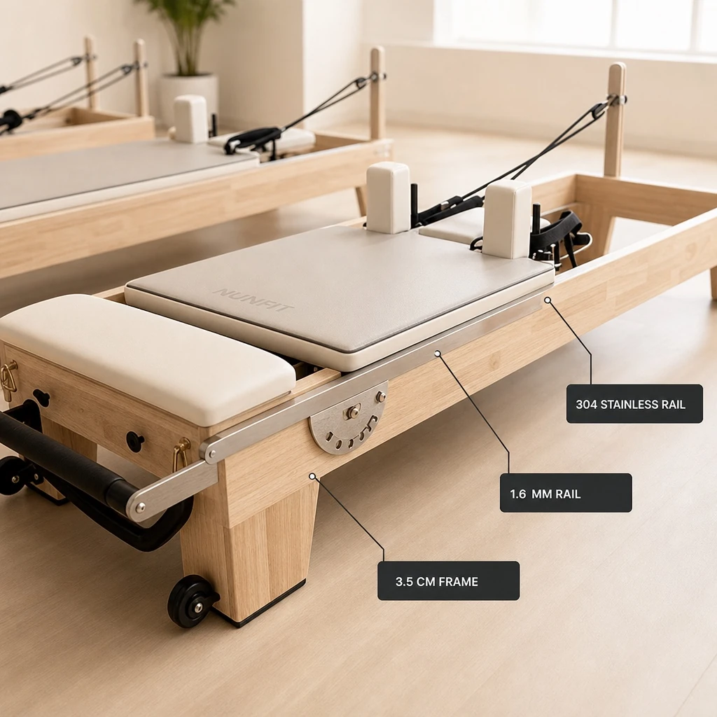 Telescopic Wooden Pilates Reformer
