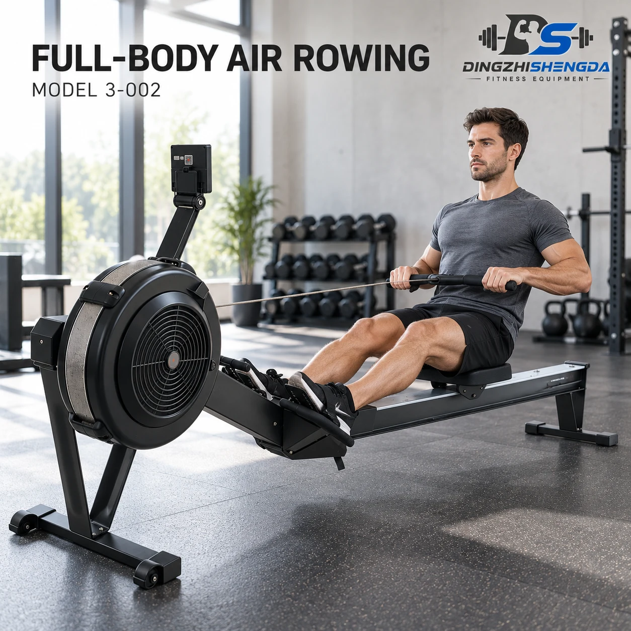 Foldable Air Rowing Machine — view 4