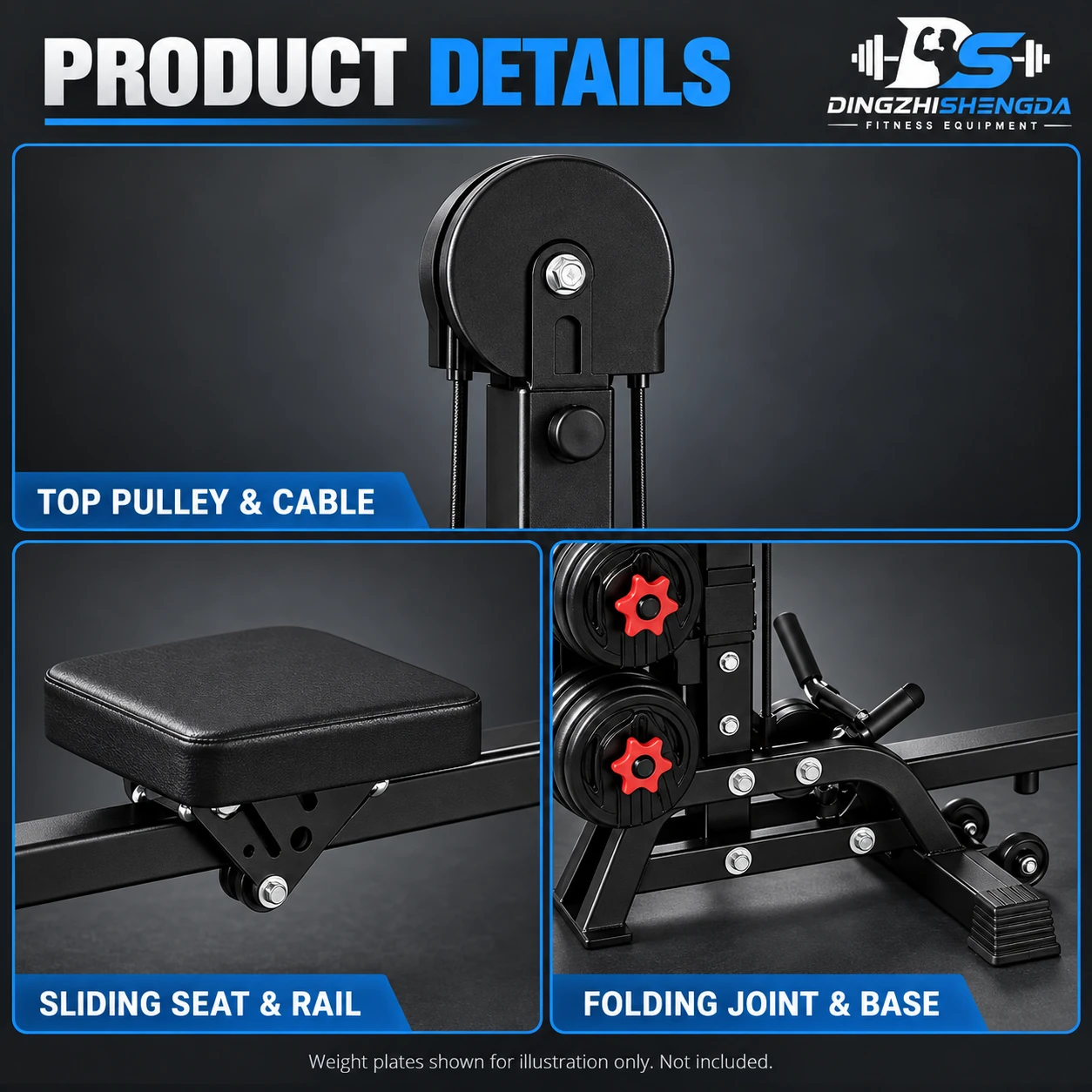 Air Rower with Dumbbell Station — view 3
