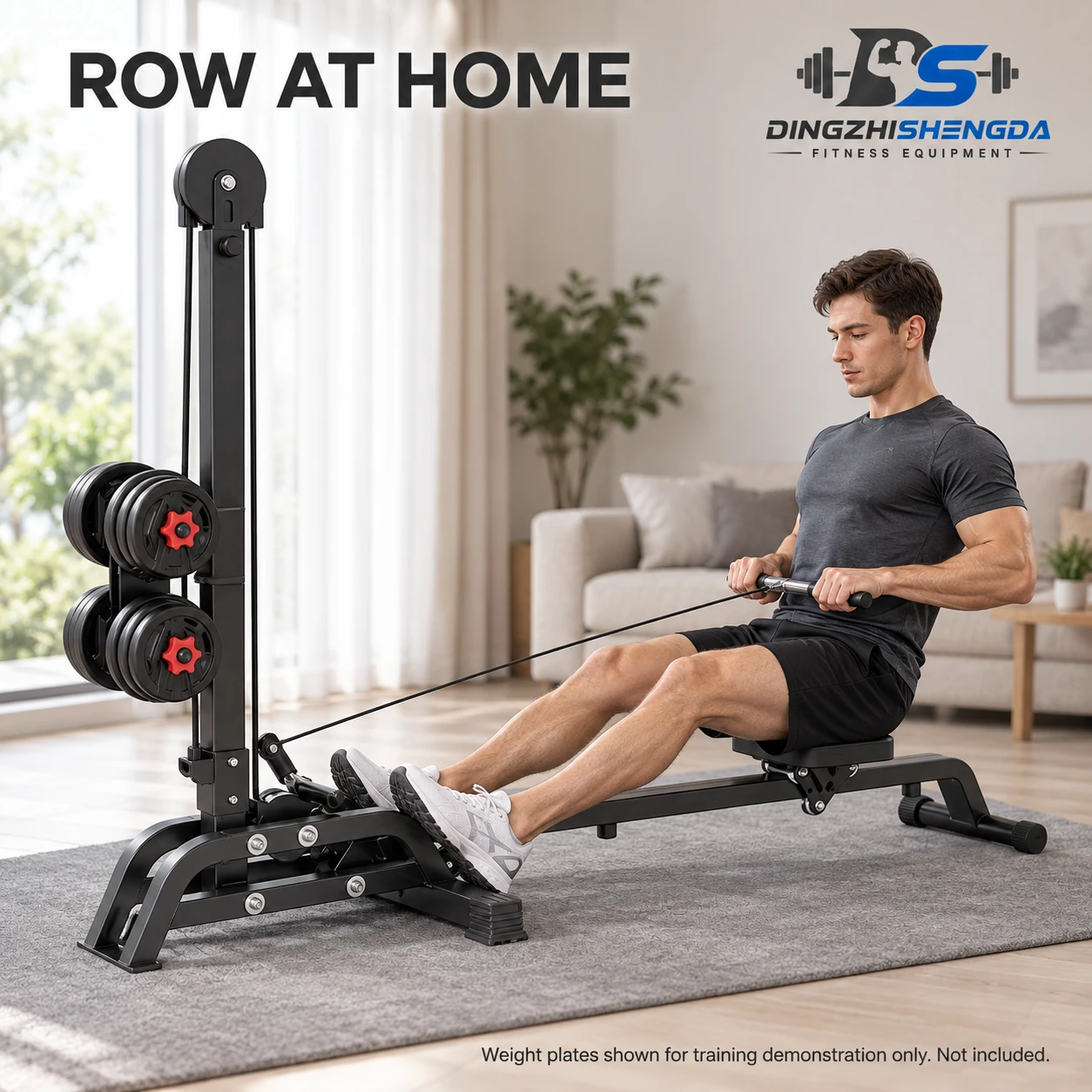 Air Rower with Dumbbell Station — view 4