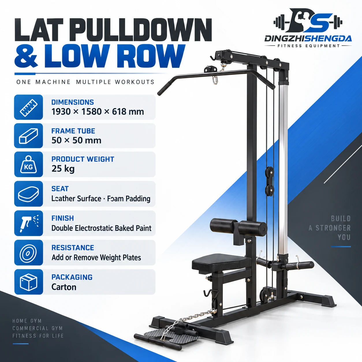 Lat Pulldown & Low Row Machine — view 3