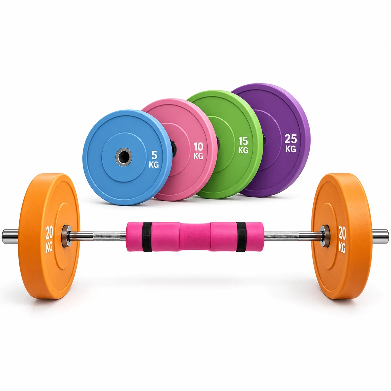Color Rubber-Coated Weight Plates — view 3