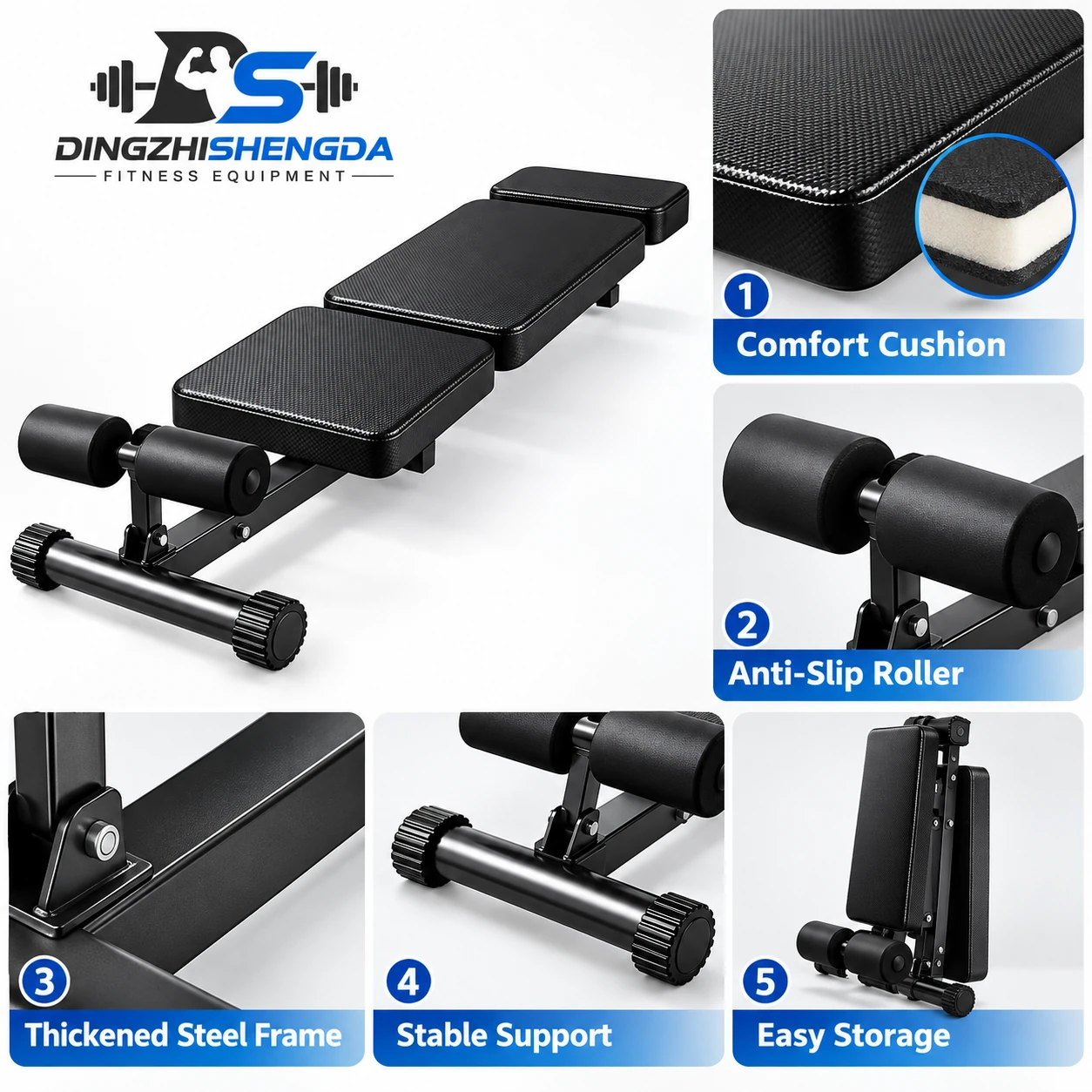 3-in-1 Foldable Sit-Up Bench — view 2