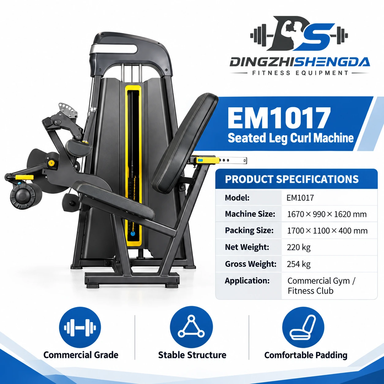Seated Curved Leg Machine 80 kg — view 3