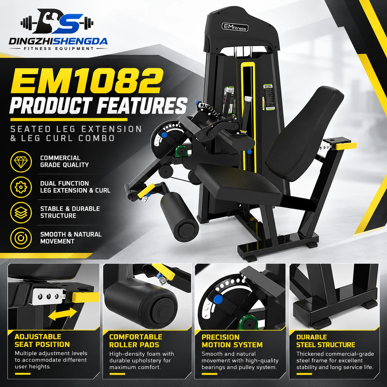 Seated Leg Flexion Machine 80 kg — view 3