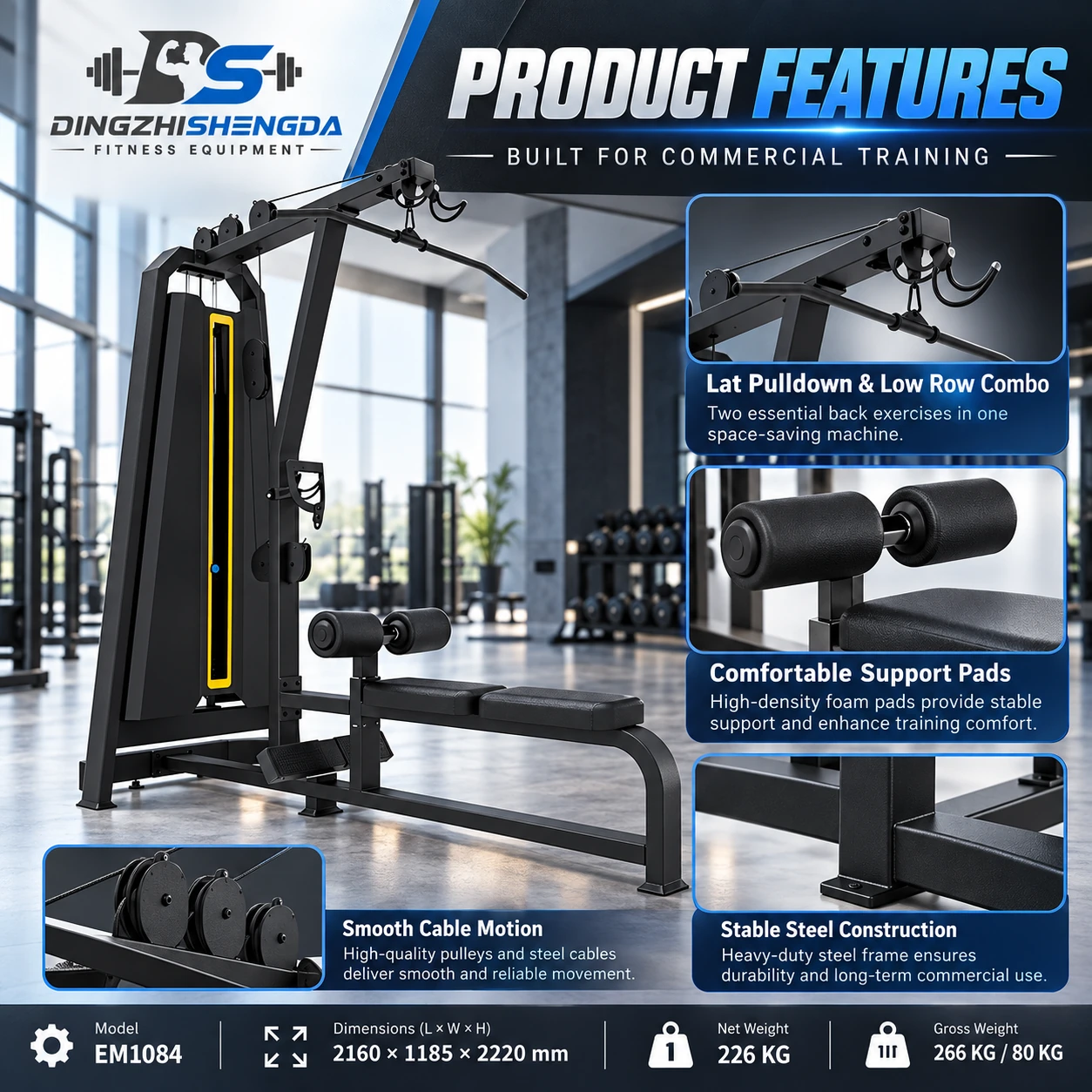 High & Low Back Machine 80 kg