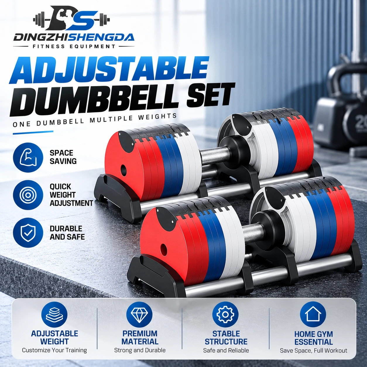 Quick-Adjust Dumbbell — view 3