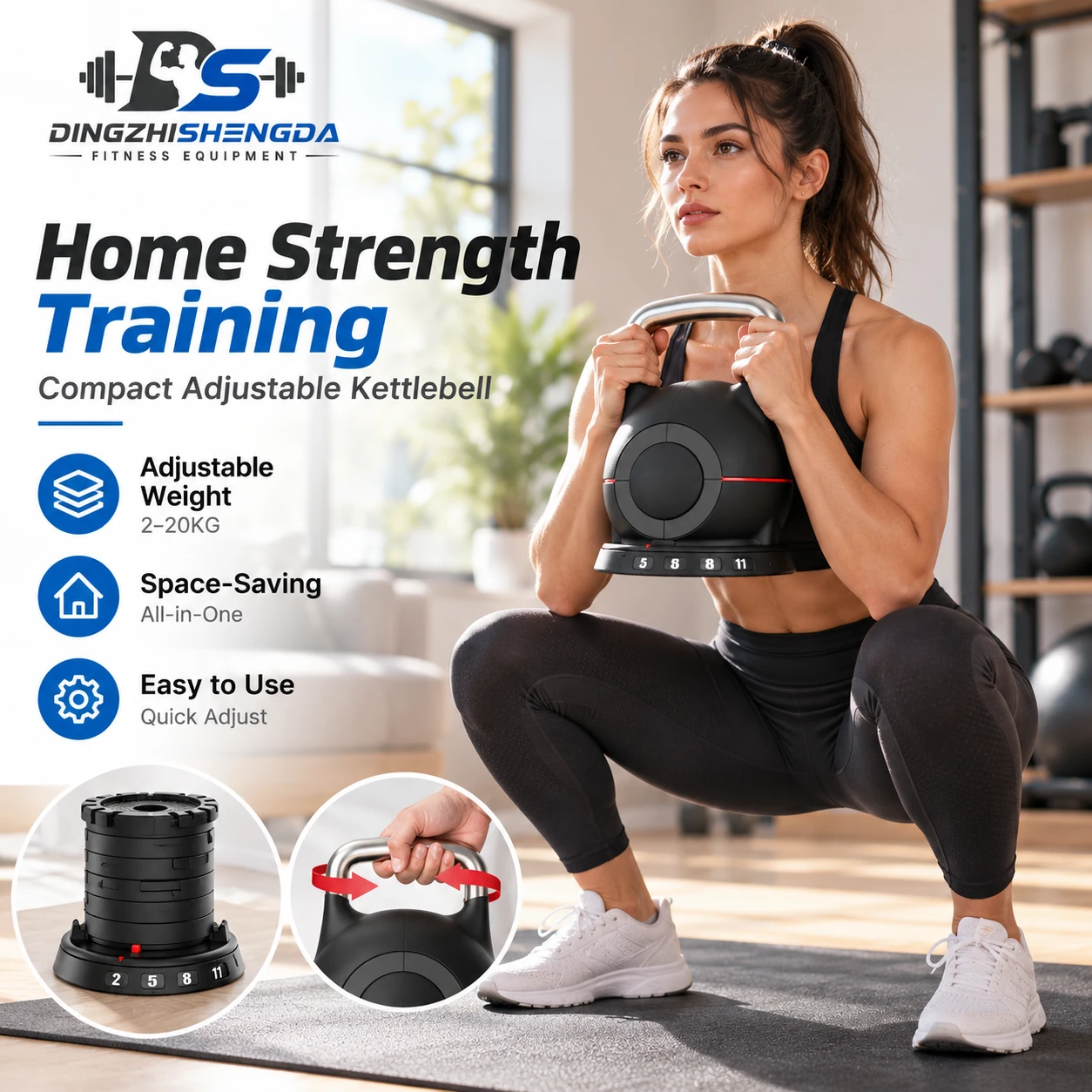 Quick-Adjust Kettlebell — view 3