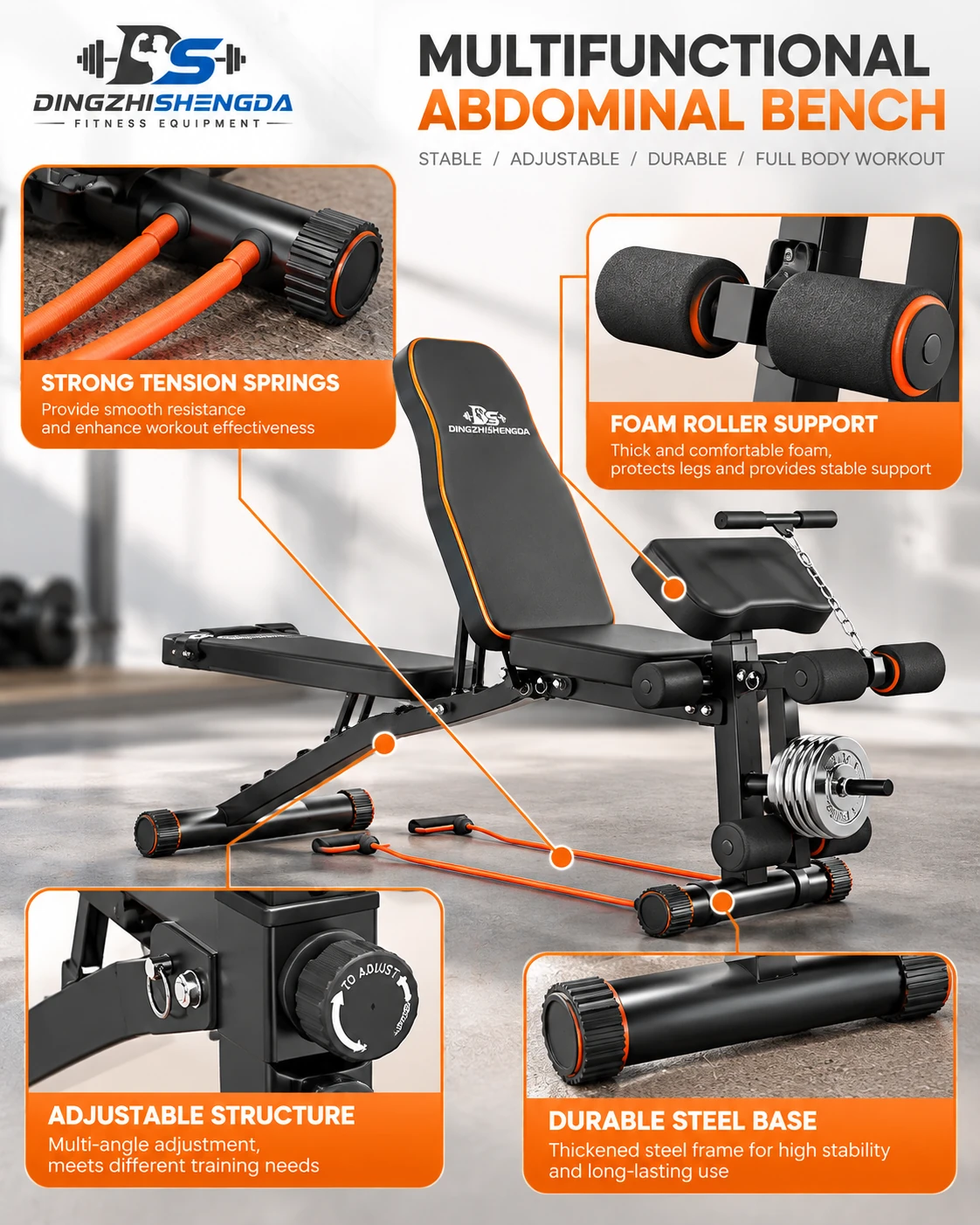Foldable Abdominal Bench — view 2