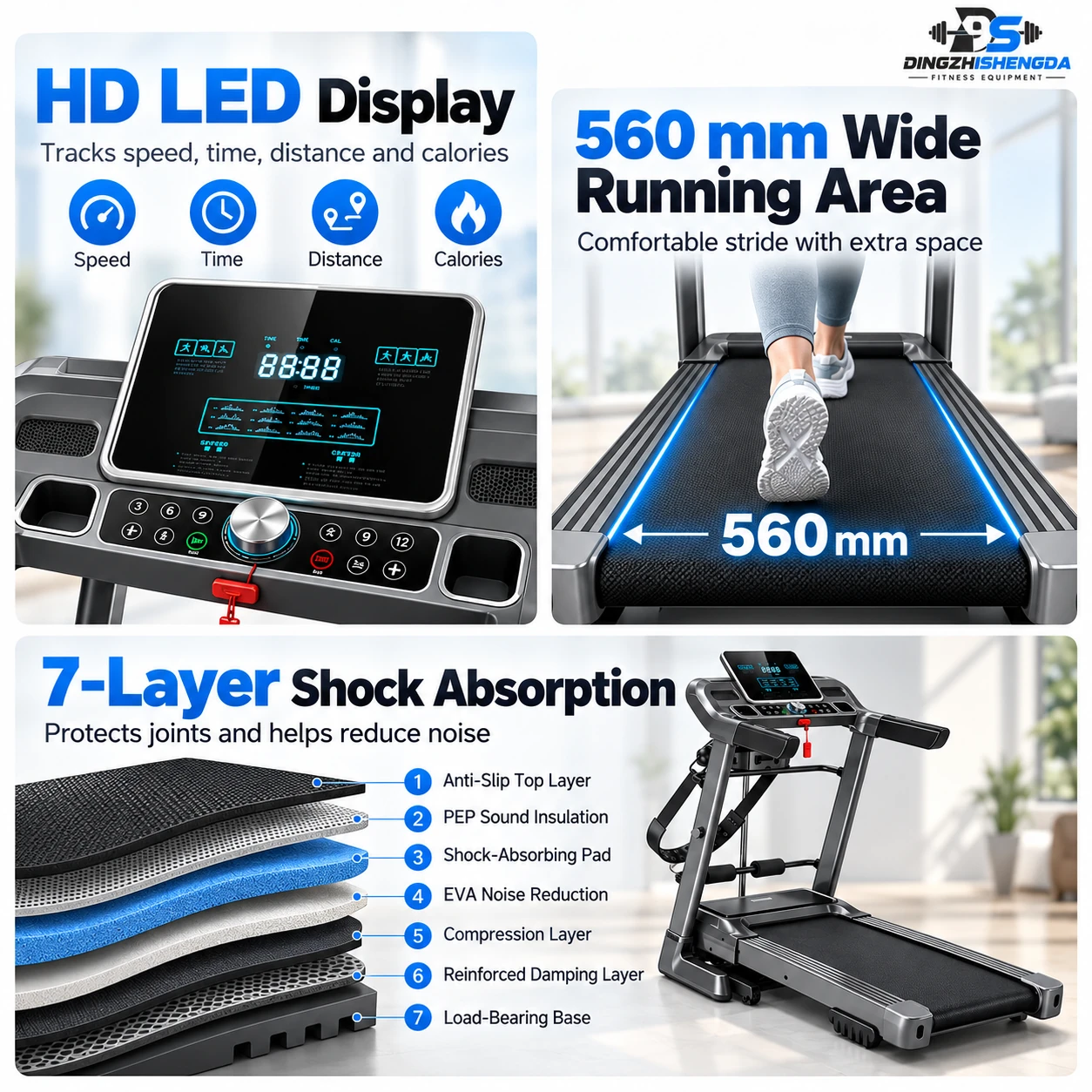 Foldable Treadmill 1-12 km/h — view 2