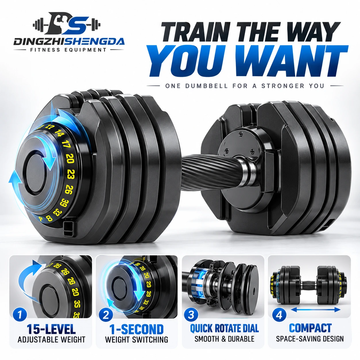 15-Level Dial Dumbbell — view 2