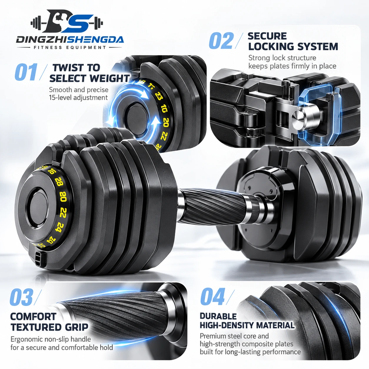 15-Level Dial Dumbbell — view 3
