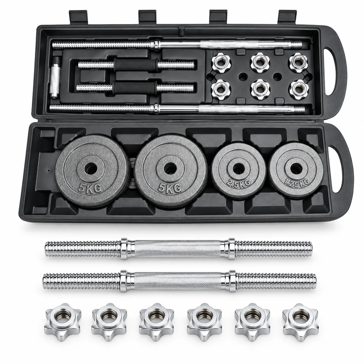 Adjustable Cast-Iron Dumbbell Set — view 6