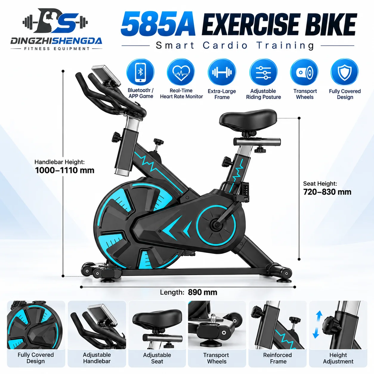 Adjustable Indoor Spinning Bike — view 3
